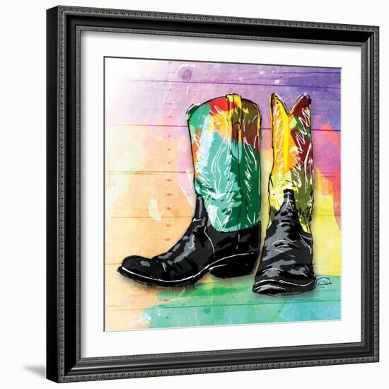 Colorful Boots-OnRei-Framed Art Print