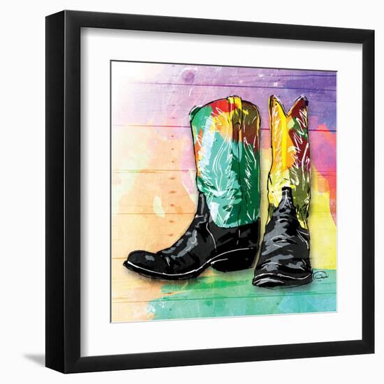 Colorful Boots-OnRei-Framed Art Print