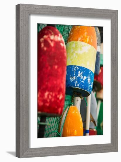 Colorful Bouys-Lantern Press-Framed Art Print