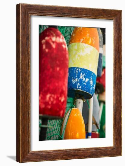 Colorful Bouys-Lantern Press-Framed Art Print