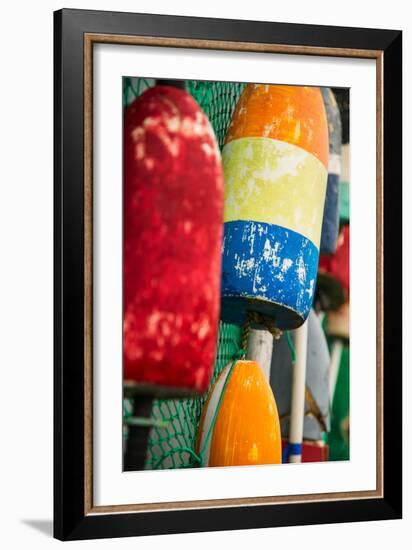 Colorful Bouys-Lantern Press-Framed Art Print