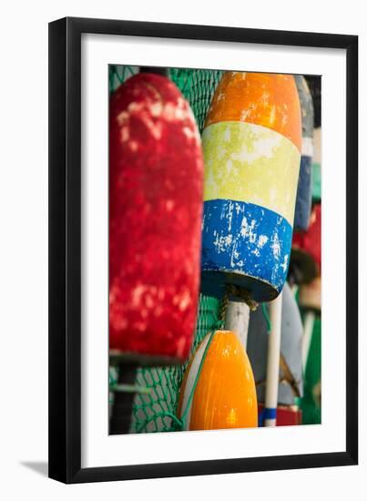 Colorful Bouys-Lantern Press-Framed Art Print