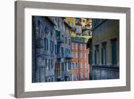 Colorful Building of the Town of Perugia-Terry Eggers-Framed Photographic Print