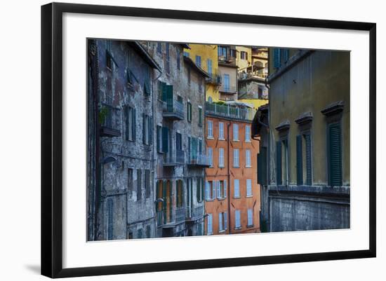 Colorful Building of the Town of Perugia-Terry Eggers-Framed Photographic Print