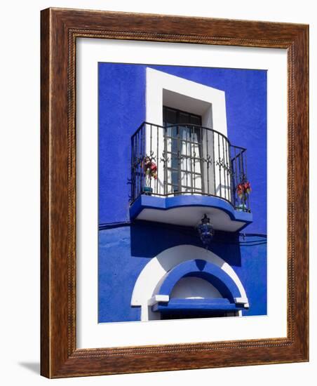 Colorful Building with Iron Balcony, Guanajuato, Mexico-Julie Eggers-Framed Photographic Print