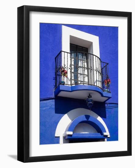 Colorful Building with Iron Balcony, Guanajuato, Mexico-Julie Eggers-Framed Photographic Print
