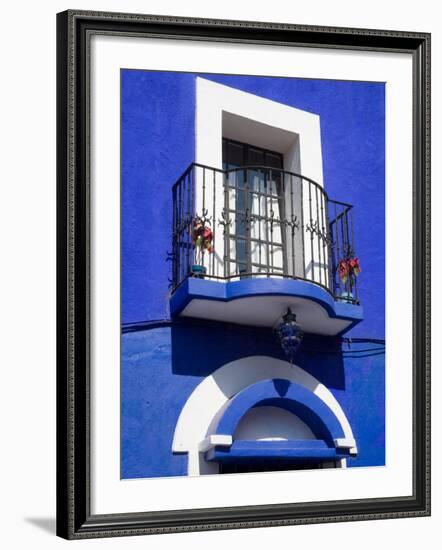 Colorful Building with Iron Balcony, Guanajuato, Mexico-Julie Eggers-Framed Photographic Print