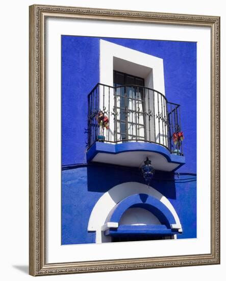 Colorful Building with Iron Balcony, Guanajuato, Mexico-Julie Eggers-Framed Photographic Print