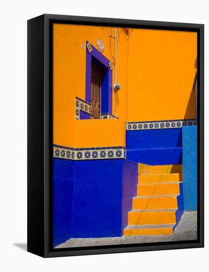 Colorful Building with Ornate Tile, Guanajuato, Mexico-Julie Eggers-Framed Premier Image Canvas