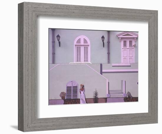 Colorful Buildings and Detail, Willemstad, Curacao, Caribbean-Michele Westmorland-Framed Photographic Print