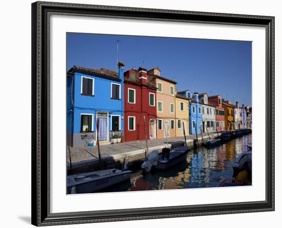 Colorful Buildings at Burano Island, Venice Lagoon, Venice, Veneto, Italy-Carlo Morucchio-Framed Photographic Print