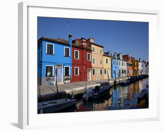 Colorful Buildings at Burano Island, Venice Lagoon, Venice, Veneto, Italy-Carlo Morucchio-Framed Photographic Print