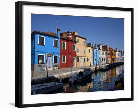 Colorful Buildings at Burano Island, Venice Lagoon, Venice, Veneto, Italy-Carlo Morucchio-Framed Photographic Print