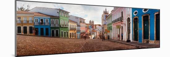 Colorful Buildings, Pelourinho, Salvador, Bahia, Brazil-null-Mounted Photographic Print