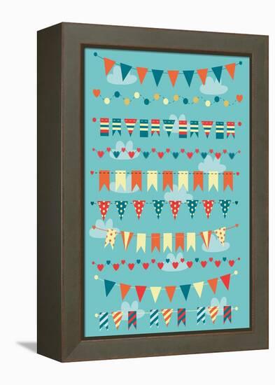 Colorful Bunting and Garlands-nad19906-Framed Stretched Canvas