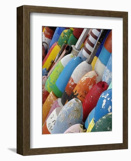 Colorful Buoys, Rockport, Cape Ann, Massachusetts, USA-Adam Jones-Framed Photographic Print