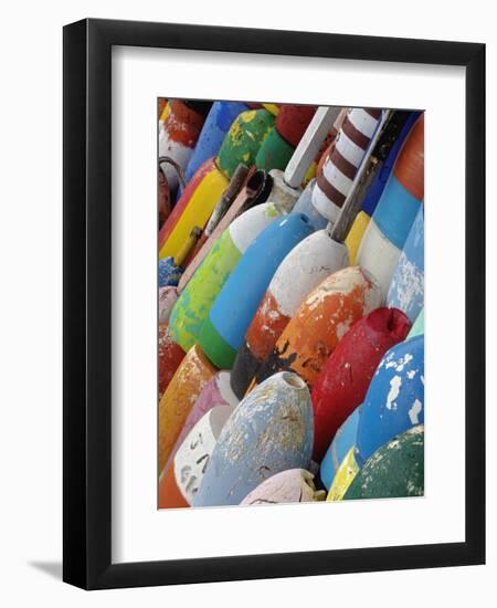 Colorful Buoys, Rockport, Cape Ann, Massachusetts, USA-Adam Jones-Framed Photographic Print