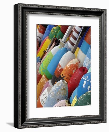 Colorful Buoys, Rockport, Cape Ann, Massachusetts, USA-Adam Jones-Framed Photographic Print