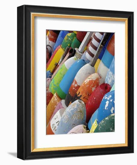 Colorful Buoys, Rockport, Cape Ann, Massachusetts, USA-Adam Jones-Framed Photographic Print