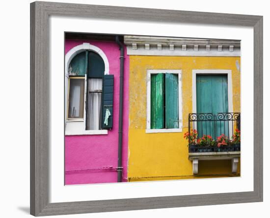 Colorful Burano City Homes, Italy-Terry Eggers-Framed Photographic Print