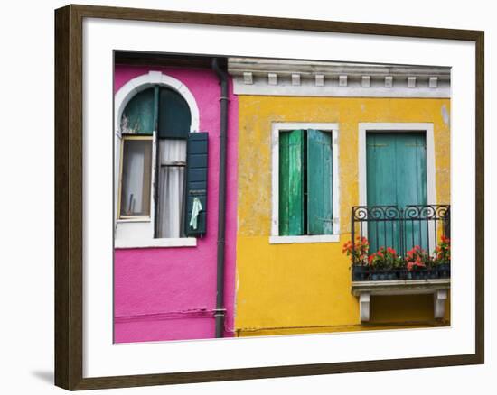 Colorful Burano City Homes, Italy-Terry Eggers-Framed Photographic Print