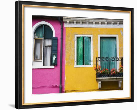 Colorful Burano City Homes, Italy-Terry Eggers-Framed Photographic Print