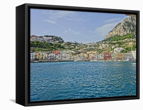 Colorful Capri Island Waterfront-Markus Bleichner-Framed Stretched Canvas