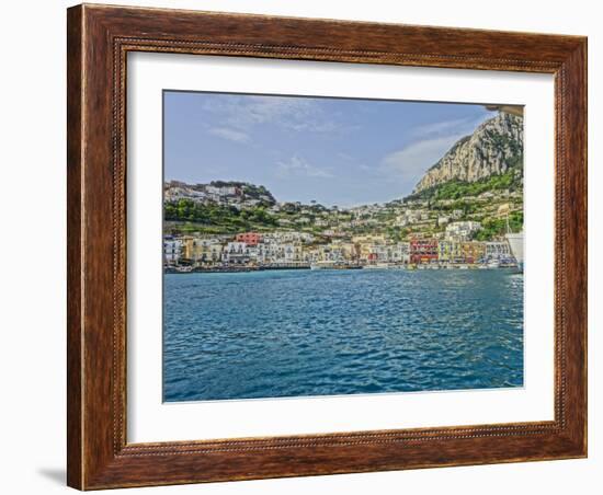 Colorful Capri Island Waterfront-Markus Bleichner-Framed Art Print