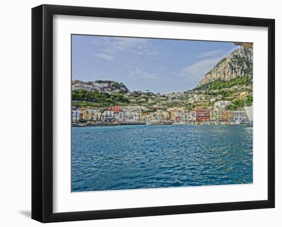 Colorful Capri Island Waterfront-Markus Bleichner-Framed Art Print