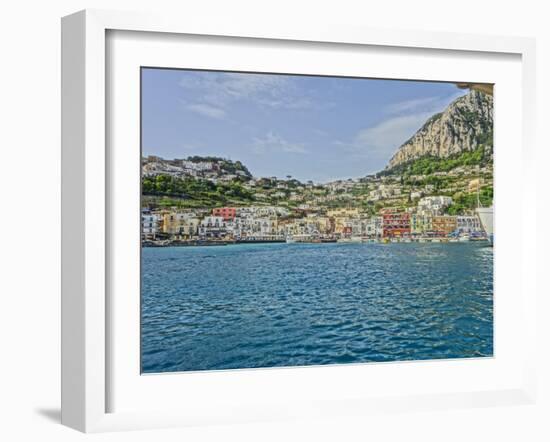 Colorful Capri Island Waterfront-Markus Bleichner-Framed Art Print