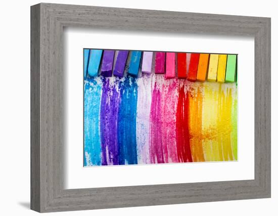 Colorful Chalk Pastels - Education, Arts,Creative, Back To School-Gorilla-Framed Photographic Print