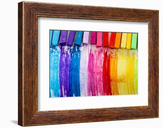 Colorful Chalk Pastels - Education, Arts,Creative, Back To School-Gorilla-Framed Photographic Print