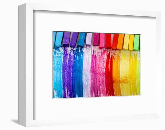 Colorful Chalk Pastels - Education, Arts,Creative, Back To School-Gorilla-Framed Photographic Print