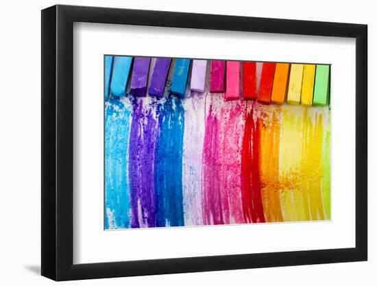 Colorful Chalk Pastels - Education, Arts,Creative, Back To School-Gorilla-Framed Photographic Print