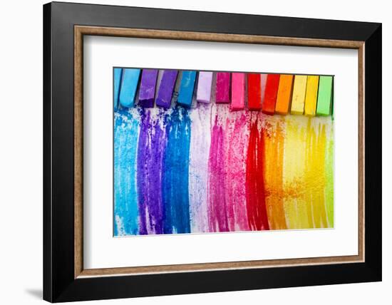 Colorful Chalk Pastels - Education, Arts,Creative, Back To School-Gorilla-Framed Photographic Print