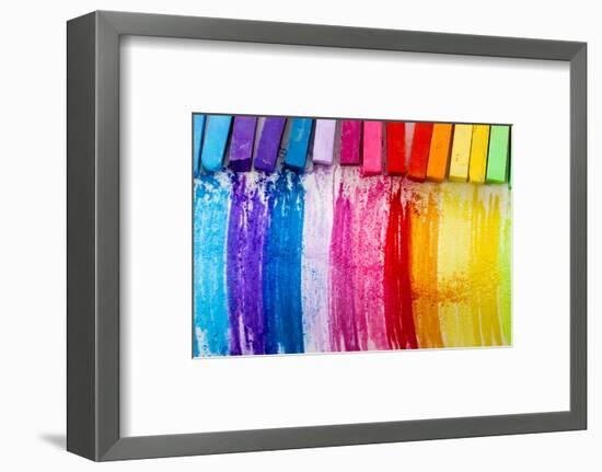 Colorful Chalk Pastels - Education, Arts,Creative, Back To School-Gorilla-Framed Photographic Print