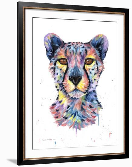 Colorful Cheetah-Sarah Stribbling-Framed Giclee Print