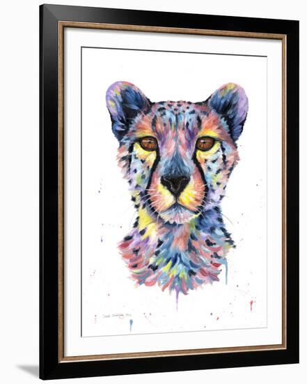 Colorful Cheetah-Sarah Stribbling-Framed Giclee Print