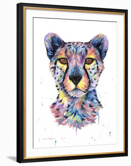 Colorful Cheetah-Sarah Stribbling-Framed Giclee Print