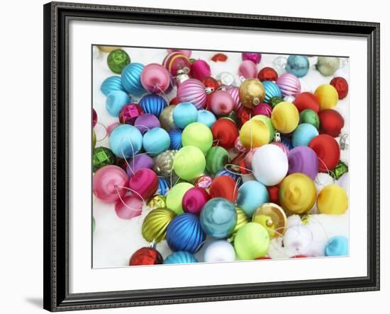 Colorful Christmas ornaments-Pauline St. Denis-Framed Photographic Print