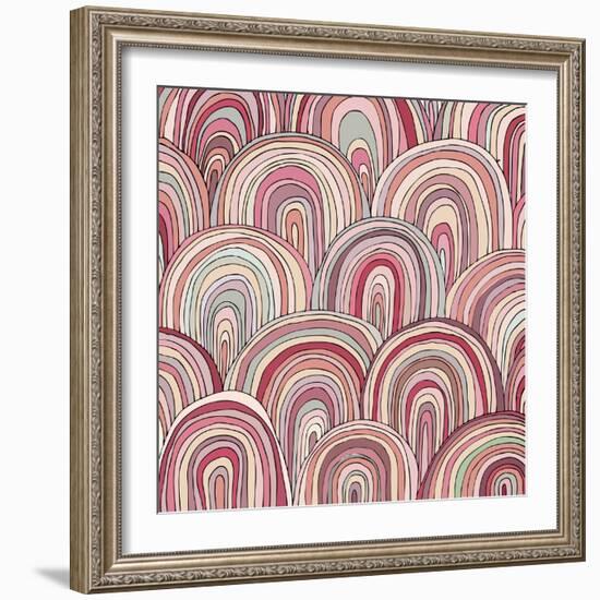 Colorful Circle Modern Abstract Design Pattern-Melindula-Framed Art Print