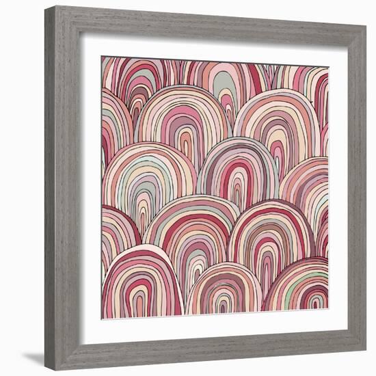 Colorful Circle Modern Abstract Design Pattern-Melindula-Framed Art Print