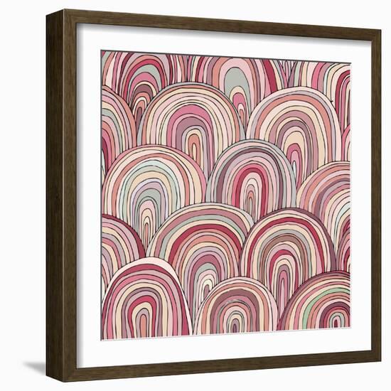 Colorful Circle Modern Abstract Design Pattern-Melindula-Framed Art Print