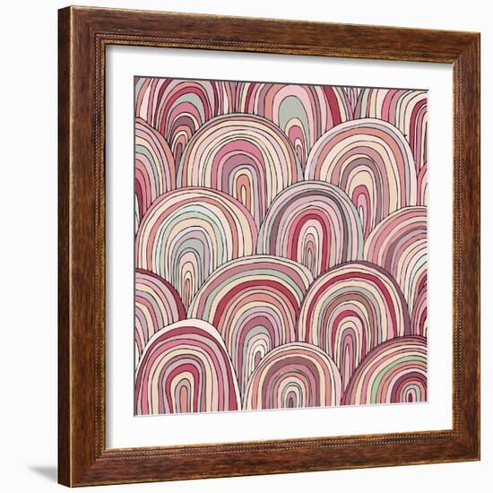 Colorful Circle Modern Abstract Design Pattern-Melindula-Framed Art Print