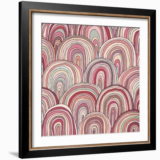 Colorful Circle Modern Abstract Design Pattern-Melindula-Framed Art Print