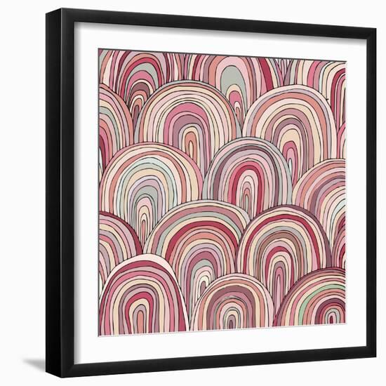 Colorful Circle Modern Abstract Design Pattern-Melindula-Framed Art Print