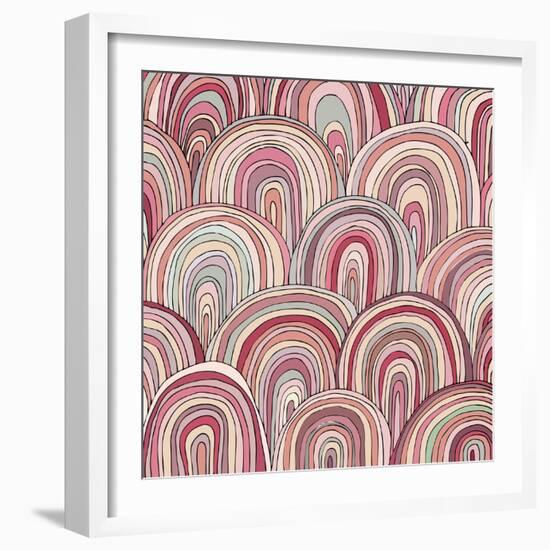 Colorful Circle Modern Abstract Design Pattern-Melindula-Framed Art Print