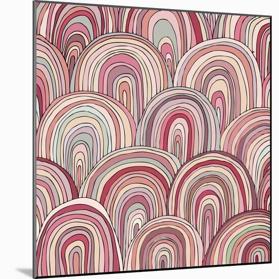 Colorful Circle Modern Abstract Design Pattern-Melindula-Mounted Art Print