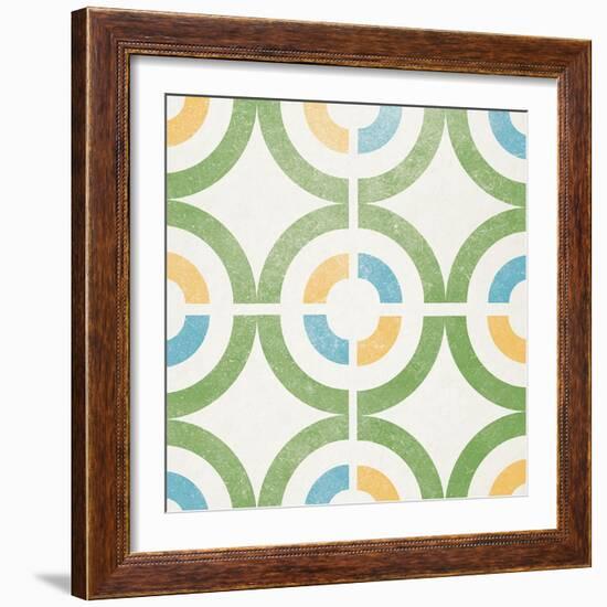 Colorful Circle Tiles-Lula Bijoux & Company-Framed Art Print