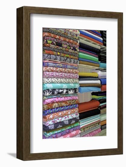 Colorful Cloth for Sale in the Old City, Cartagena, Colombia-Jerry Ginsberg-Framed Photographic Print
